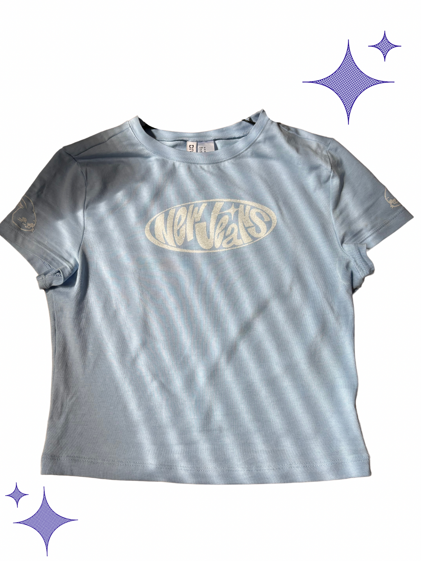 (Unofficial) New Jeans sparkle baby tee